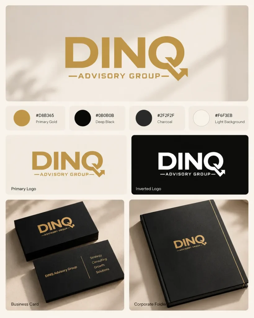 DINQ Advisory Group brand board