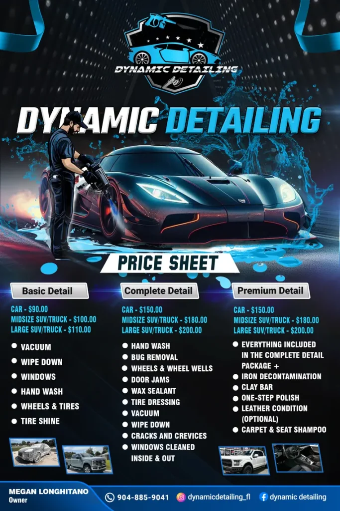 Dynamic Detailing flyer design