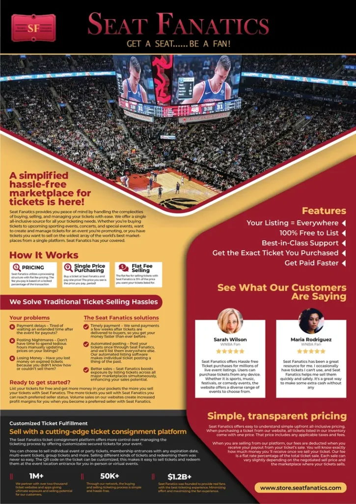 Seat Fanatics flyer design