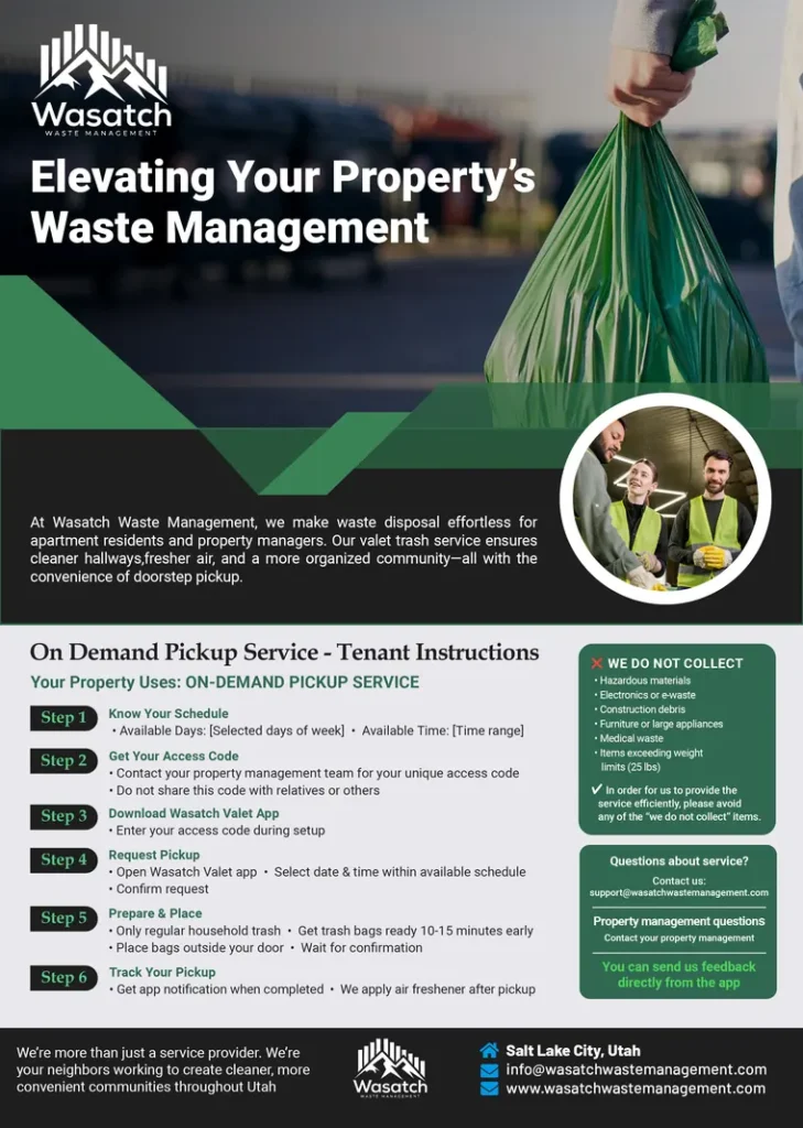 Wasatch Waste flyer design
