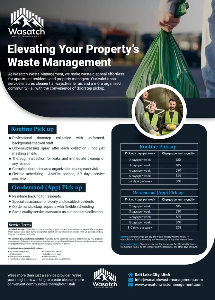 Wasatch Waste flyer design, second version