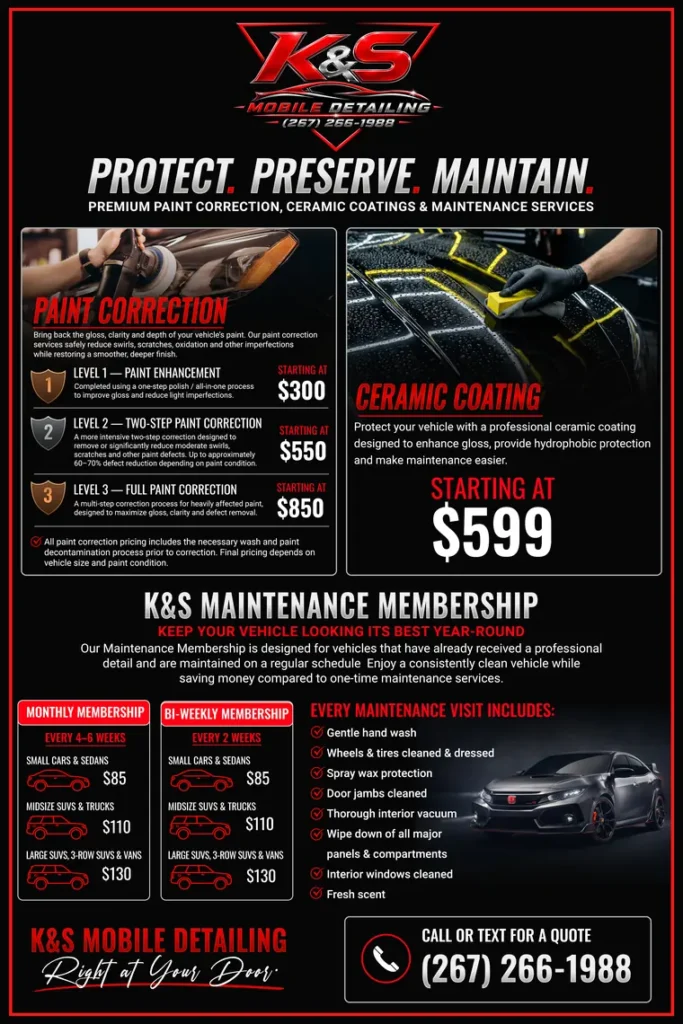 Premium Detailing flyer back design