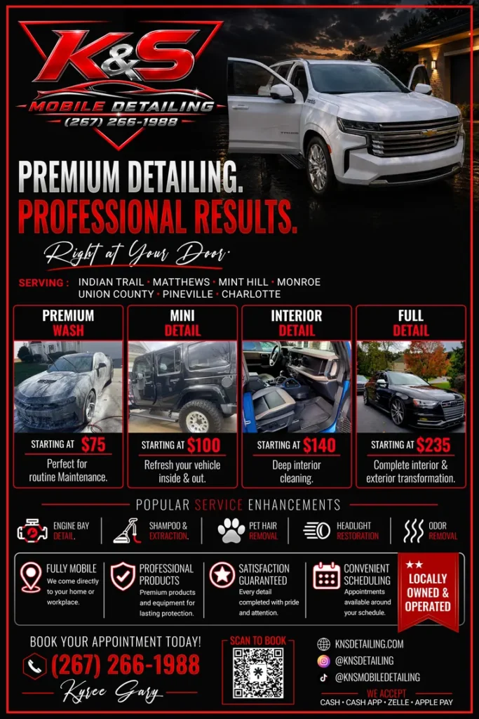 Premium Detailing flyer front design
